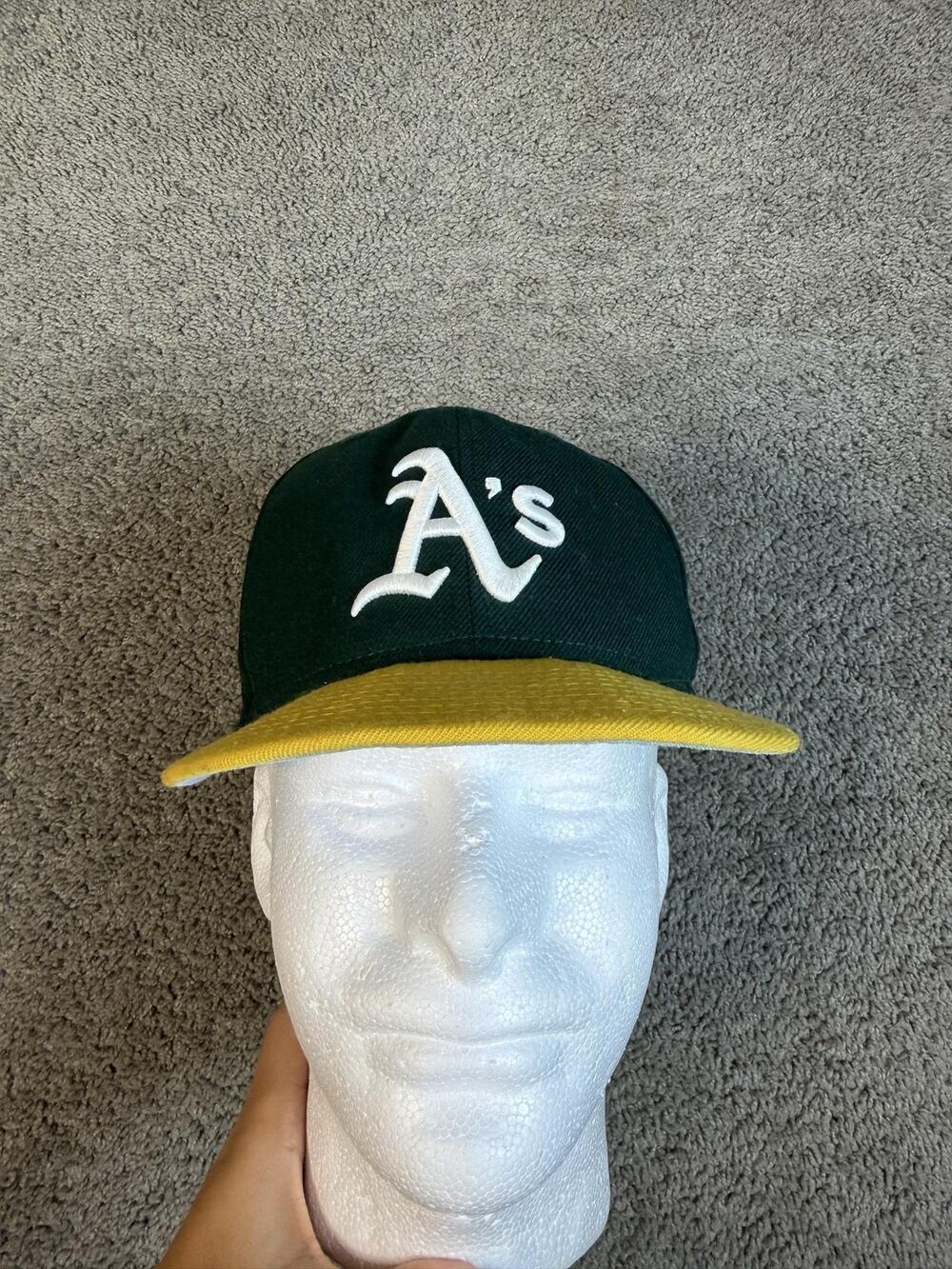 Oakland Athletics Hat Cap Fitted Mens 7 Green 1987 All Star MLB Baseball New Era